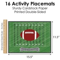 Big Dot Of Happiness End Zone - Football - Paper Birthday Party Coloring Sheets - Activity Placemats - Set Of 16 -Aurora Party Sales GUEST 10f375c8 c949 4368 85b1 6078929dc24a