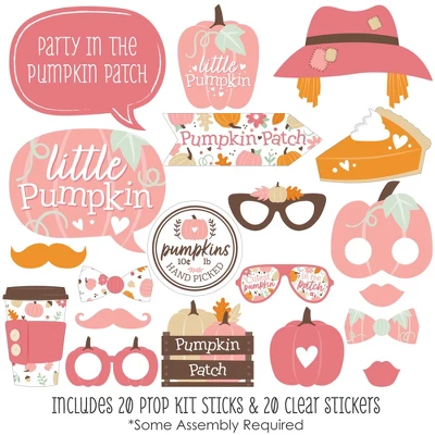 Big Dot Of Happiness Girl Little Pumpkin - Fall Birthday Party Or Baby Shower Photo Booth Props Kit - 20 Count 1 Big Dot Of Happiness Girl Little Pumpkin - Fall Birthday Party Or Baby Shower Photo Booth Props Kit - 20 Count