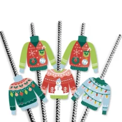 Big Dot Of Happiness Colorful Christmas Sweaters - Paper Straw Decor - Ugly Sweater Holiday Party Striped Decorative Straws - Set Of 24 7 Big Dot Of Happiness Colorful Christmas Sweaters - Paper Straw Decor - Ugly Sweater Holiday Party Striped Decorative Straws - Set Of 24 -Aurora Party Sales GUEST 128731cc 662b 4808 85cc 40440af5469f