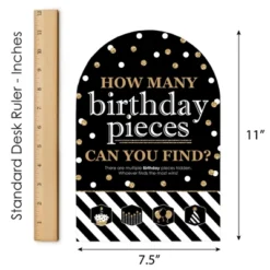 Big Dot Of Happiness Adult Happy Birthday - Gold - Birthday Party Scavenger Hunt - 1 Stand And 48 Game Pieces - Hide And Find Game -Aurora Party Sales GUEST 12c3f2a8 bdeb 48fb bd6b f3812c9602c5