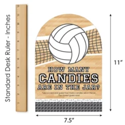 Big Dot Of Happiness Bump, Set, Spike - Volleyball - How Many Candies Baby Shower Or Birthday Party Game - 1 Stand And 40 Cards - Candy Guessing Game -Aurora Party Sales GUEST 13e93d85 a773 4d94 93e0 2240db3f1578