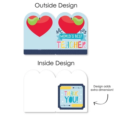 Big Dot Of Happiness Teacher Appreciation - First Day Of School Giant Greeting Card - Big Shaped Jumborific Card 4 Big Dot Of Happiness Teacher Appreciation - First Day Of School Giant Greeting Card - Big Shaped Jumborific Card - Image 4