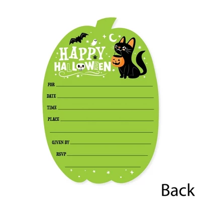 Big Dot Of Happiness Jack-O'-Lantern Halloween - Shaped Fill-In Invitations - Kids Halloween Party Invitation Cards With Envelopes - Set Of 12 3 Big Dot Of Happiness Jack-O'-Lantern Halloween - Shaped Fill-In Invitations - Kids Halloween Party Invitation Cards With Envelopes - Set Of 12 - Image 3