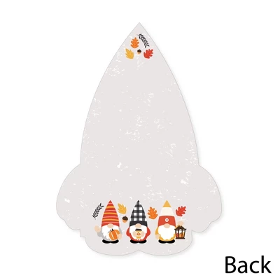 Big Dot Of Happiness Fall Gnomes - Shaped Thank You Cards - Autumn Harvest Party Thank You Note Cards With Envelopes - Set Of 12 3 Big Dot Of Happiness Fall Gnomes - Shaped Thank You Cards - Autumn Harvest Party Thank You Note Cards With Envelopes - Set Of 12 - Image 3