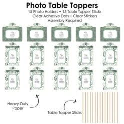 Big Dot Of Happiness Boho Botanical - Greenery Party Picture Centerpiece Sticks - Photo Table Toppers - 15 Pieces 7 Big Dot Of Happiness Boho Botanical - Greenery Party Picture Centerpiece Sticks - Photo Table Toppers - 15 Pieces -Aurora Party Sales GUEST 14b76171 5715 416e aff4 4db18e04bc55