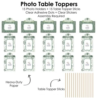 Big Dot Of Happiness Boho Botanical - Greenery Party Picture Centerpiece Sticks - Photo Table Toppers - 15 Pieces 3 Big Dot Of Happiness Boho Botanical - Greenery Party Picture Centerpiece Sticks - Photo Table Toppers - 15 Pieces - Image 3