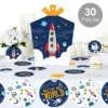 Big Dot Of Happiness Blast Off To Outer Space - Rocket Ship Baby Shower Or Birthday Party Decor And Confetti - Terrific Table Centerpiece Kit 30 Ct