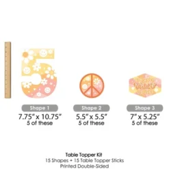 Big Dot Of Happiness Five Is A Vibe - Boho Hippie Fifth Birthday Party Centerpiece Sticks - Table Toppers - Set Of 15 -Aurora Party Sales GUEST 14ce1265 15fa 4b6f 95ec d9c241ed3904