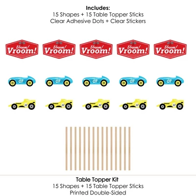 Big Dot Of Happiness Let's Go Racing - Racecar - Race Car Birthday Party Or Baby Shower Centerpiece Sticks - Table Toppers - Set Of 15 5 Big Dot Of Happiness Let's Go Racing - Racecar - Race Car Birthday Party Or Baby Shower Centerpiece Sticks - Table Toppers - Set Of 15 - Image 5