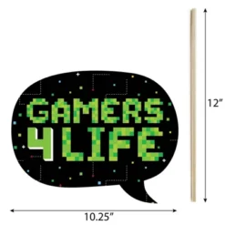 Big Dot Of Happiness Funny Game Zone - Pixel Video Game Party Or Birthday Party Photo Booth Props Kit - 10 Piece -Aurora Party Sales GUEST 150d612c 36f6 446f 86c8 0e1d22699fc0