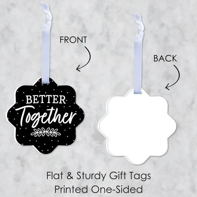 Big Dot Of Happiness Mr. And Mrs. - Assorted Hanging Black And White Wedding Or Bridal Shower Favor Tags - Gift Tag Toppers - Set Of 12 4 Big Dot Of Happiness Mr. And Mrs. - Assorted Hanging Black And White Wedding Or Bridal Shower Favor Tags - Gift Tag Toppers - Set Of 12 - Image 4