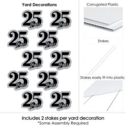 Big Dot Of Happiness We Still Do - 25th Wedding Anniversary Lawn Decorations - Outdoor Anniversary Party Yard Decorations - 10 Piece -Aurora Party Sales GUEST 15a56793 97de 4377 a380 e3eef144529d