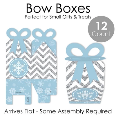 Big Dot Of Happiness Winter Wonderland - Square Favor Gift Boxes - Snowflake Holiday Party And Winter Wedding Bow Boxes - Set Of 12 4 Big Dot Of Happiness Winter Wonderland - Square Favor Gift Boxes - Snowflake Holiday Party And Winter Wedding Bow Boxes - Set Of 12 - Image 4