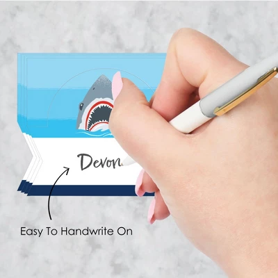 Big Dot Of Happiness Shark Zone - Jawsome Shark Party Or Birthday Party Tent Buffet Card - Table Setting Name Place Cards - Set Of 24 5 Big Dot Of Happiness Shark Zone - Jawsome Shark Party Or Birthday Party Tent Buffet Card - Table Setting Name Place Cards - Set Of 24 - Image 5