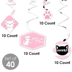Big Dot Of Happiness Purr-fect Kitty Cat - Kitten Meow Baby Shower Or Birthday Party Hanging Decor - Party Decoration Swirls - Set Of 40 8 Big Dot Of Happiness Purr-fect Kitty Cat - Kitten Meow Baby Shower Or Birthday Party Hanging Decor - Party Decoration Swirls - Set Of 40 -Aurora Party Sales GUEST 15fdfe55 1589 4450 9bd2 60619329ca2a