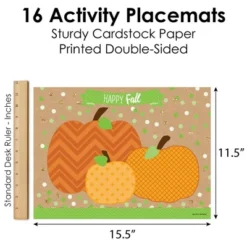 Big Dot Of Happiness Pumpkin Patch - Paper Fall, Halloween Or Thanksgiving Party Coloring Sheets - Activity Placemats - Set Of 16 -Aurora Party Sales GUEST 166ccb20 3fa3 4c74 86db 31cd83b9ef4c