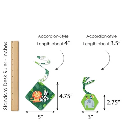 Big Dot Of Happiness Jungle Party Animals - Safari Zoo Animal Birthday Party Or Baby Shower Hanging Decor - Party Decoration Swirls - Set Of 40 6 Big Dot Of Happiness Jungle Party Animals - Safari Zoo Animal Birthday Party Or Baby Shower Hanging Decor - Party Decoration Swirls - Set Of 40 - Image 6