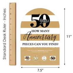 Big Dot Of Happiness We Still Do - 50th Wedding Anniversary - Anniversary Party Scavenger Hunt - 1 Stand And 48 Game Pieces - Hide And Find Game -Aurora Party Sales GUEST 17aed6d9 b0da 46fb 9d94 201c64b594c9