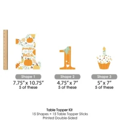 Big Dot Of Happiness 1st Birthday Little Pumpkin - Fall First Birthday Party Centerpiece Sticks - Table Toppers - Set Of 15 -Aurora Party Sales GUEST 1876be8d 0cd2 4ccf 82ea 542592796a68