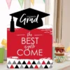 Big Dot Of Happiness Red Grad - Best Is Yet To Come - Red Grad Congratulations Giant Greeting Card - Big Shaped Jumborific Card