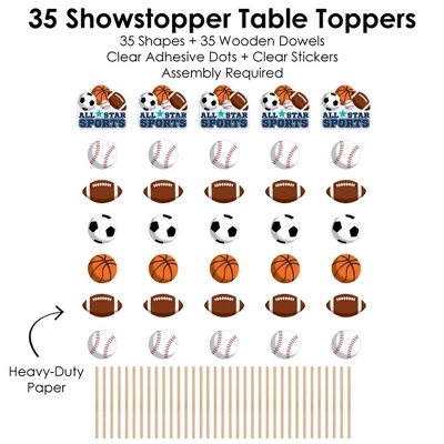 Big Dot Of Happiness Go, Fight, Win - Sports - Baby Shower Or Birthday Party Centerpiece Sticks - Showstopper Table Toppers - 35 Pieces 4 Big Dot Of Happiness Go, Fight, Win - Sports - Baby Shower Or Birthday Party Centerpiece Sticks - Showstopper Table Toppers - 35 Pieces - Image 4