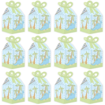 Big Dot Of Happiness Baby Boy Dinosaur - Square Favor Gift Boxes - Baby Shower Or Birthday Party Bow Boxes - Set Of 12 3 Big Dot Of Happiness Baby Boy Dinosaur - Square Favor Gift Boxes - Baby Shower Or Birthday Party Bow Boxes - Set Of 12 - Image 3