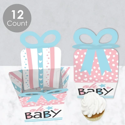 Big Dot Of Happiness Baby Gender Reveal - Square Favor Gift Boxes - Team Boy Or Girl Party Bow Boxes - Set Of 12 2 Big Dot Of Happiness Baby Gender Reveal - Square Favor Gift Boxes - Team Boy Or Girl Party Bow Boxes - Set Of 12 - Image 2
