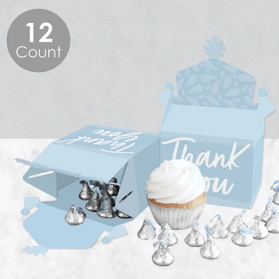Big Dot Of Happiness Dusty Blue Elegantly Simple - Treat Box Party Favors - Guest Party Favors Goodie Gable Boxes - Set Of 12 2 Big Dot Of Happiness Dusty Blue Elegantly Simple - Treat Box Party Favors - Guest Party Favors Goodie Gable Boxes - Set Of 12 - Image 2
