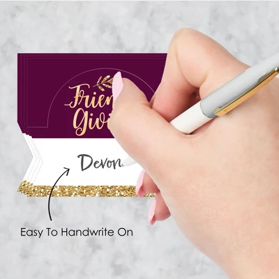 Big Dot Of Happiness Elegant Thankful For Friends - Friendsgiving Thanksgiving Party Tent Buffet Card - Table Setting Name Place Cards - Set Of 24 5 Big Dot Of Happiness Elegant Thankful For Friends - Friendsgiving Thanksgiving Party Tent Buffet Card - Table Setting Name Place Cards - Set Of 24 - Image 5