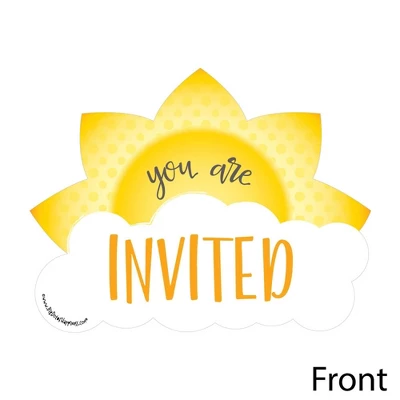 Big Dot Of Happiness You Are My Sunshine - Shaped Fill-in Invitations - Baby Shower Or Birthday Party Invitation Cards With Envelopes - Set Of 12 1 Big Dot Of Happiness You Are My Sunshine - Shaped Fill-in Invitations - Baby Shower Or Birthday Party Invitation Cards With Envelopes - Set Of 12