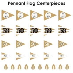 Big Dot Of Happiness We Still Do - 50th Wedding Anniversary - Triangle Anniversary Party Photo Props - Pennant Flag Centerpieces - Set Of 20 -Aurora Party Sales GUEST 1ada0d4a fbe3 4f90 b187 36cd9fe0c460