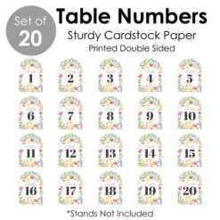 Big Dot Of Happiness Wildflowers Bride - Boho Floral Bridal Shower And Wedding Party Double-Sided 5 X 7 Inches Cards - Table Numbers - 1-20 11 Big Dot Of Happiness Wildflowers Bride - Boho Floral Bridal Shower And Wedding Party Double-Sided 5 X 7 Inches Cards - Table Numbers - 1-20 -Aurora Party Sales GUEST 1af3a6b7 9fae 473f a6eb 76d9dfe248f0