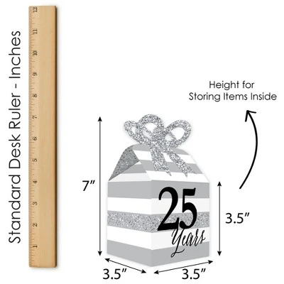 Big Dot Of Happiness We Still Do - 25th Wedding Anniversary - Square Favor Gift Boxes - Anniversary Party Bow Boxes - Set Of 12 5 Big Dot Of Happiness We Still Do - 25th Wedding Anniversary - Square Favor Gift Boxes - Anniversary Party Bow Boxes - Set Of 12 - Image 5