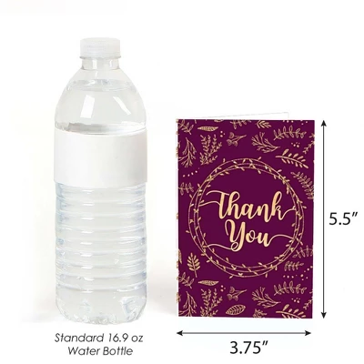 Big Dot Of Happiness Elegant Thankful For Friends - Friendsgiving Thanksgiving Party Thank You Cards (8 Count) 2 Big Dot Of Happiness Elegant Thankful For Friends - Friendsgiving Thanksgiving Party Thank You Cards (8 Count) - Image 2