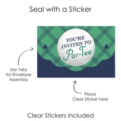 Big Dot Of Happiness Par-Tee Time - Golf - Fill-In Cards - Birthday Or Retirement Party Fold And Send Invitations - Set Of 8 -Aurora Party Sales GUEST 1c6d1f01 5757 4c40 93d3 ff4957e78048