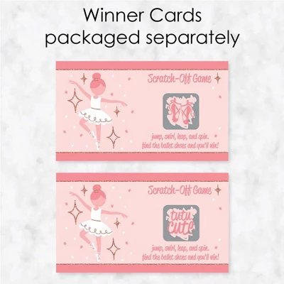 Big Dot Of Happiness Tutu Cute Ballerina - Ballet Birthday Party Or Baby Shower Game Scratch Off Cards - 22 Count 2 Big Dot Of Happiness Tutu Cute Ballerina - Ballet Birthday Party Or Baby Shower Game Scratch Off Cards - 22 Count - Image 2