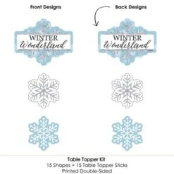 Big Dot Of Happiness Winter Wonderland - Snowflake Holiday Party And Winter Wedding Party Centerpiece Sticks - Table Toppers - Set Of 15 -Aurora Party Sales GUEST 1c9139ae ffbd 4ac4 80d6 9a345796ad52