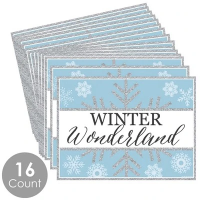 Big Dot Of Happiness Winter Wonderland - Party Table Decorations - Snowflake Holiday Party And Winter Wedding Placemats - Set Of 16 2 Big Dot Of Happiness Winter Wonderland - Party Table Decorations - Snowflake Holiday Party And Winter Wedding Placemats - Set Of 16 - Image 2