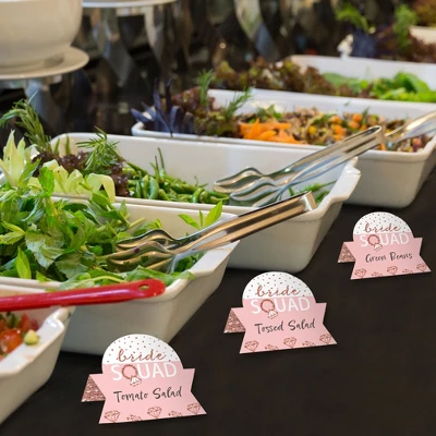 Big Dot Of Happiness Bride Squad - Rose Gold Bridal Shower Or Bachelorette Party Tent Buffet Card - Table Setting Name Place Cards - Set Of 24 2 Big Dot Of Happiness Bride Squad - Rose Gold Bridal Shower Or Bachelorette Party Tent Buffet Card - Table Setting Name Place Cards - Set Of 24 - Image 2