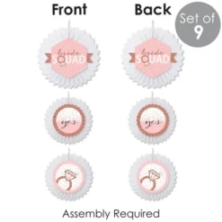 Big Dot Of Happiness Bride Squad - Hanging Rose Gold Bridal Shower Or Bachelorette Party Tissue Decoration Kit - Paper Fans - Set Of 9 -Aurora Party Sales GUEST 1d00375f 4450 4d4d b351 a627d7a6ce51