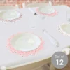 Big Dot Of Happiness Pink Rose Gold Birthday - Happy Birthday Party Round Table Decorations - Paper Chargers - Place Setting For 12