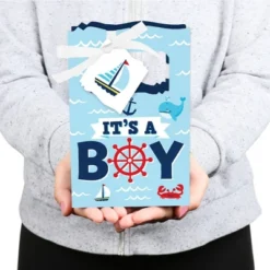 Big Dot Of Happiness Ahoy It's A Boy - Nautical Baby Shower Favor Boxes - Set Of 12 -Aurora Party Sales GUEST 1d218891 ee91 4ae8 a4db 3d7ca8efcc37