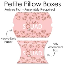 Big Dot Of Happiness Bride Squad - Favor Gift Boxes - Rose Gold Bridal Shower Or Bachelorette Party Petite Pillow Boxes - Set Of 20 -Aurora Party Sales GUEST 1d662a85 c95a 4ddb be2a b1bd9930bc62