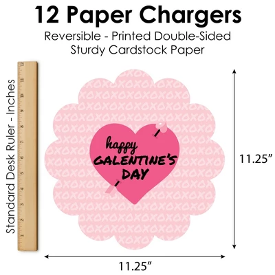Big Dot Of Happiness Be My Galentine - Galentine's & Valentine's Day Party Round Table Decorations - Paper Chargers - Place Setting For 12 5 Big Dot Of Happiness Be My Galentine - Galentine's & Valentine's Day Party Round Table Decorations - Paper Chargers - Place Setting For 12 - Image 5