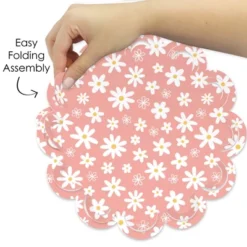 Big Dot Of Happiness Pink Daisy Flowers - Floral Party Round Table Decorations - Paper Chargers - Place Setting For 12 -Aurora Party Sales GUEST 1ed066e6 122f 4499 bb8f 8d1ee284fff6