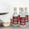 Big Dot Of Happiness Flannel Fling Before The Ring - Mini Wine & Champagne Bottle Label Stickers - Buffalo Plaid Bachelorette Party Favor Gift - 16 Ct