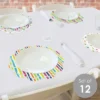 Big Dot Of Happiness Cheerful Happy Birthday - Colorful Birthday Party Round Table Decorations - Paper Chargers - Place Setting For 12