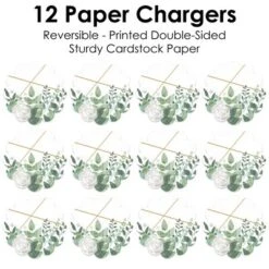 Big Dot Of Happiness Boho Botanical - Greenery Party Round Table Decorations - Paper Chargers - Place Setting For 12 -Aurora Party Sales GUEST 20a9d459 7801 431a 871c 351d43744faa