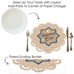 Big Dot Of Happiness Ramadan - Eid Mubarak Party Round Table Decorations - Paper Chargers - Place Setting For 12 -Aurora Party Sales GUEST 20ac3935 bfdb 4275 80c1 e19b0d22651b