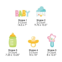 Big Dot Of Happiness Colorful Baby Shower - Bottle, Rattle, Pacifier, Rain Cloud Lawn Decor - Outdoor Gender Neutral Party Yard Decorations - 10 Piece -Aurora Party Sales GUEST 210e9aa2 4ab4 4ef6 bddf 8306ac8e8a32